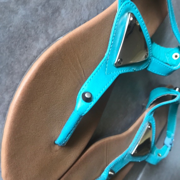 Teal/Gold Sandals - Picture 5 of 5